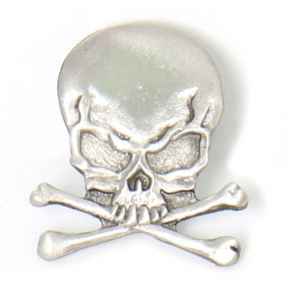 Premium Milwaukee Leather MLP9204 Skull and Cross Bones Pin For Jackets Vest Hats and Clothing Exceptional