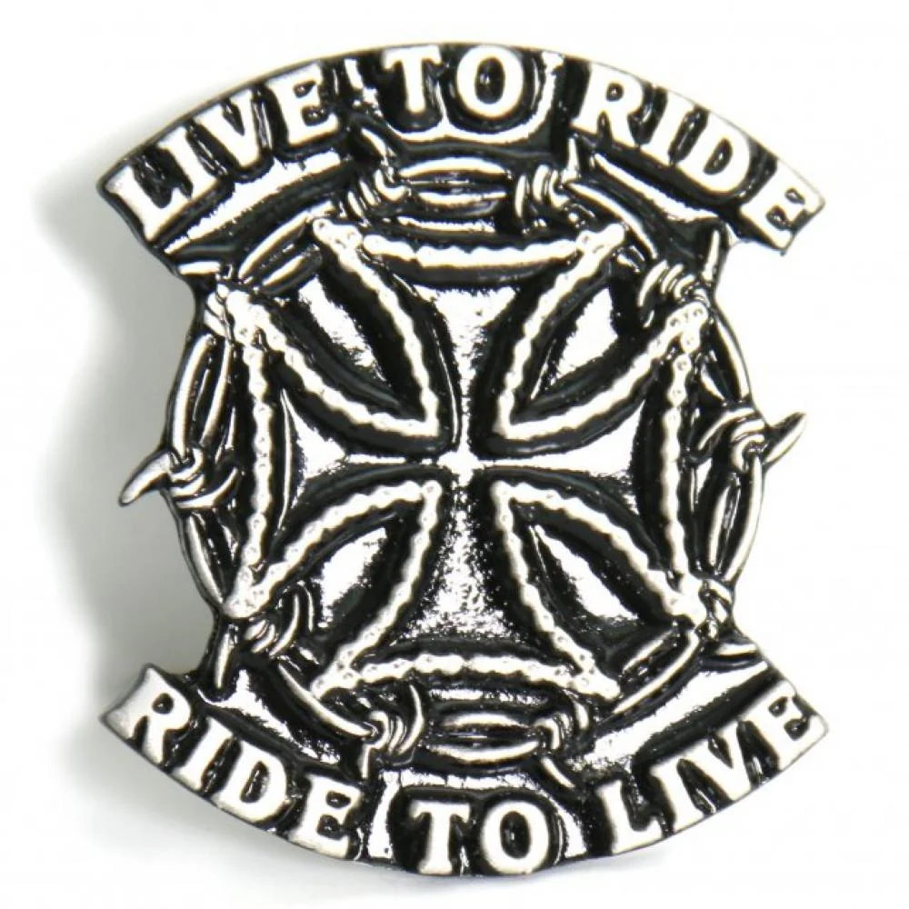 Selected Milwaukee Leather MLP9201 Live to Ride Pin For Jackets Vest Hats and Clothing Classic