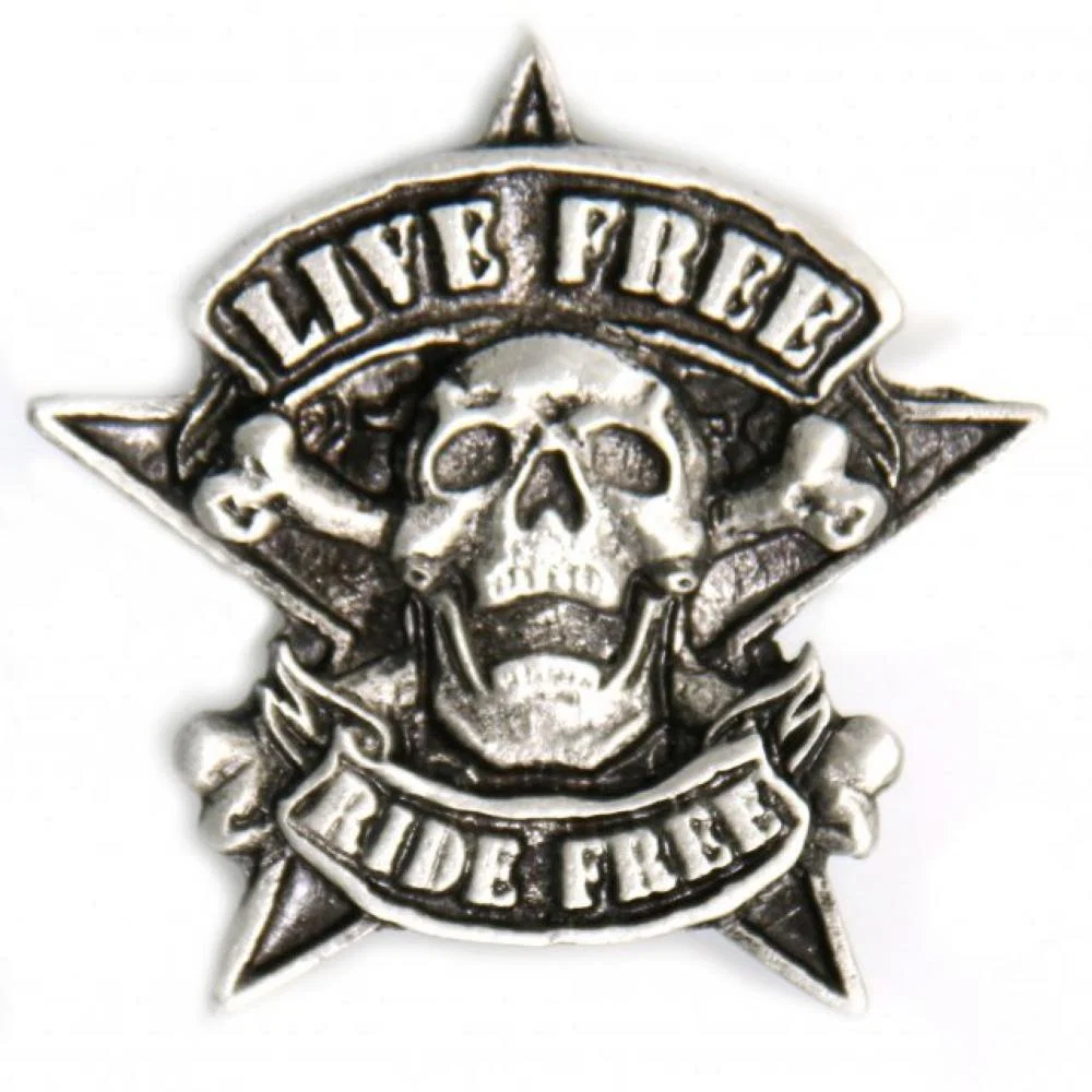 Optimized Milwaukee Leather MLP9235 Camo Skull Pin For Jackets Vest Hats and Clothing Lightweight