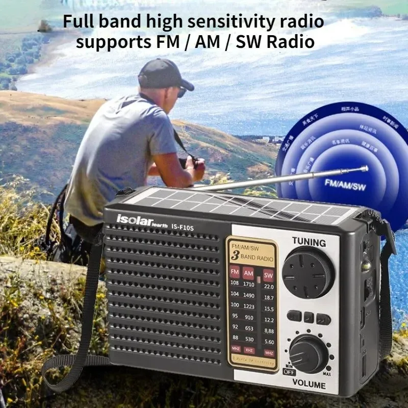 Exceptional Wireless Bluetooth Speaker with LED Flashlight – FM AM SW Radio Solar Charging Emergency Full Band High Sensitivity Portable Radio Effective
