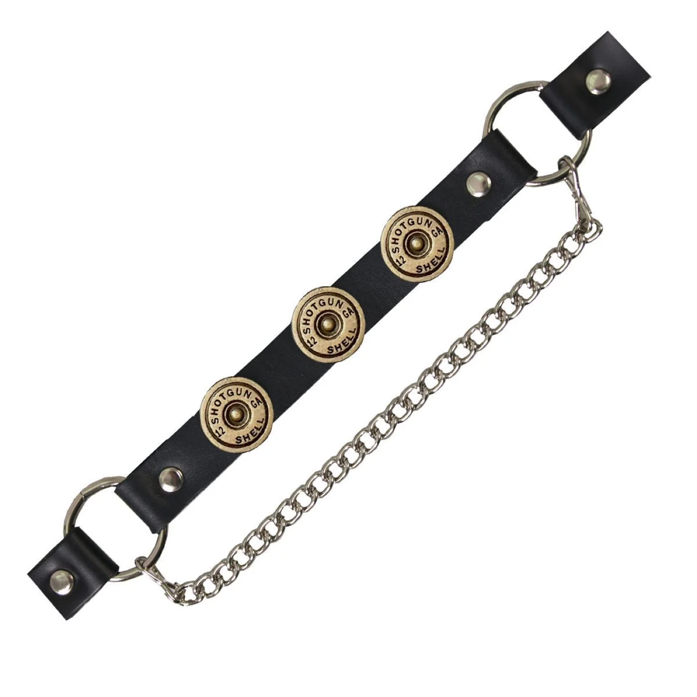 Elegant Hot Leathers BNL1024 12 Gauge Shell Medallion Boot Chain for Motorcycle Boots Minimalist