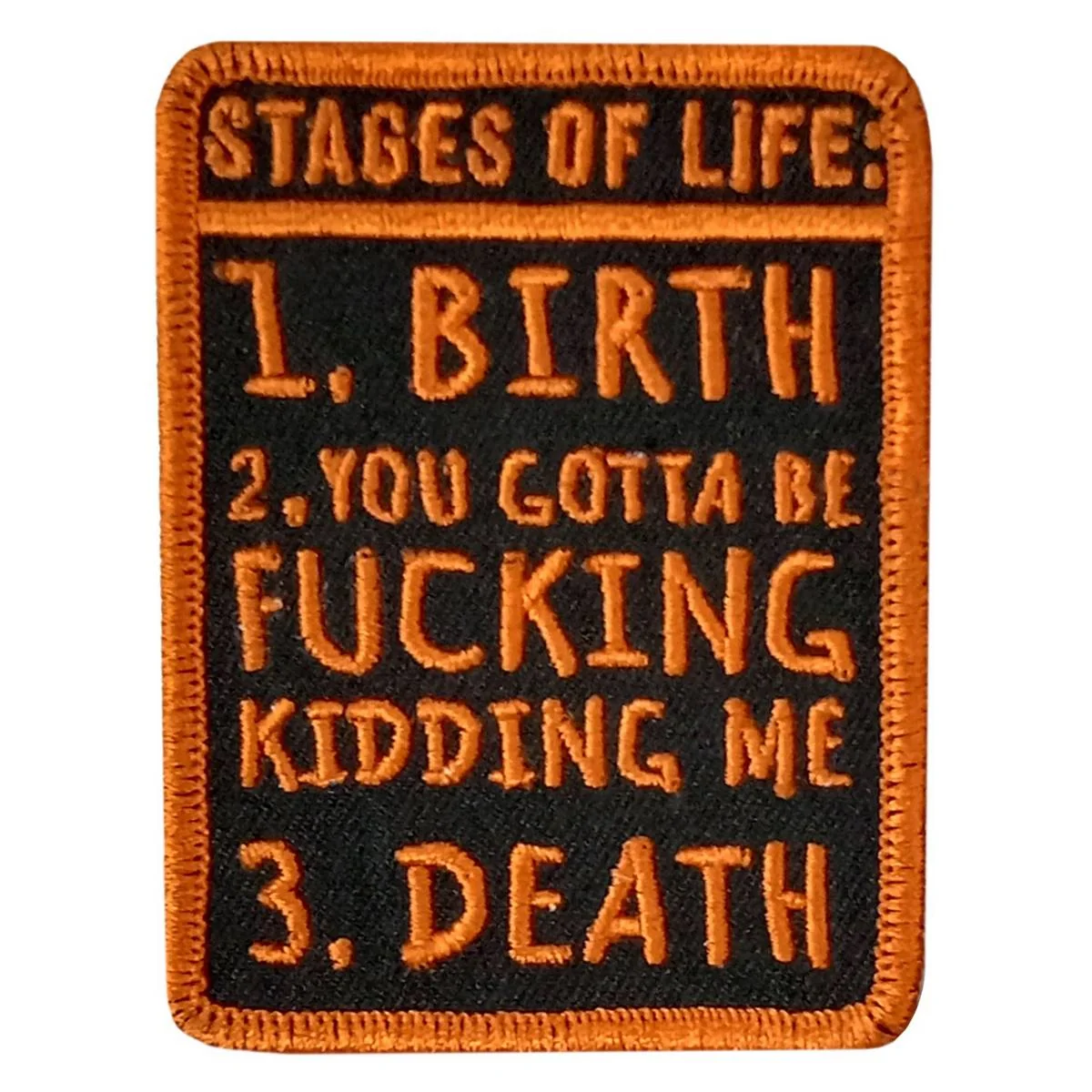 Breathable Hot Leathers Stages Of Life 2.25 X 3 Embroidered Patch PPW1255 Trendy