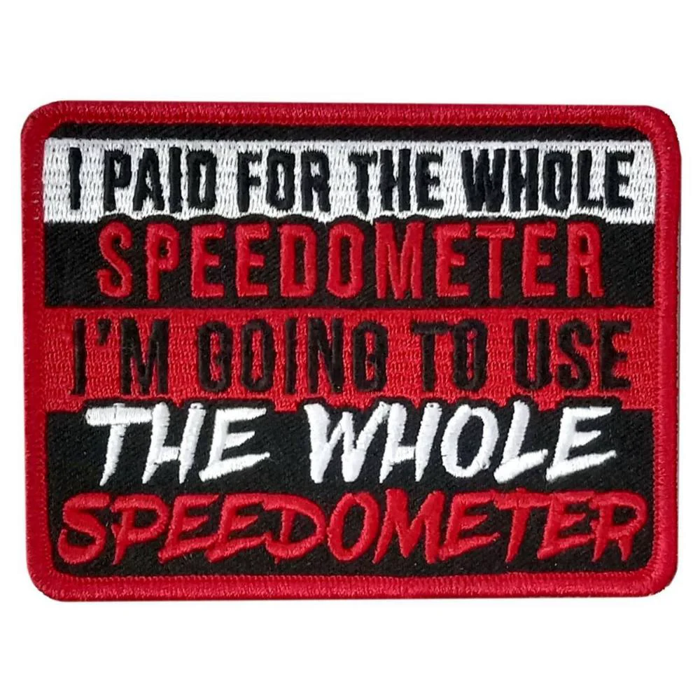 Solid Hot Leathers Speedometer 4 X 3 Embroidered Patch PPW1205 Efficient