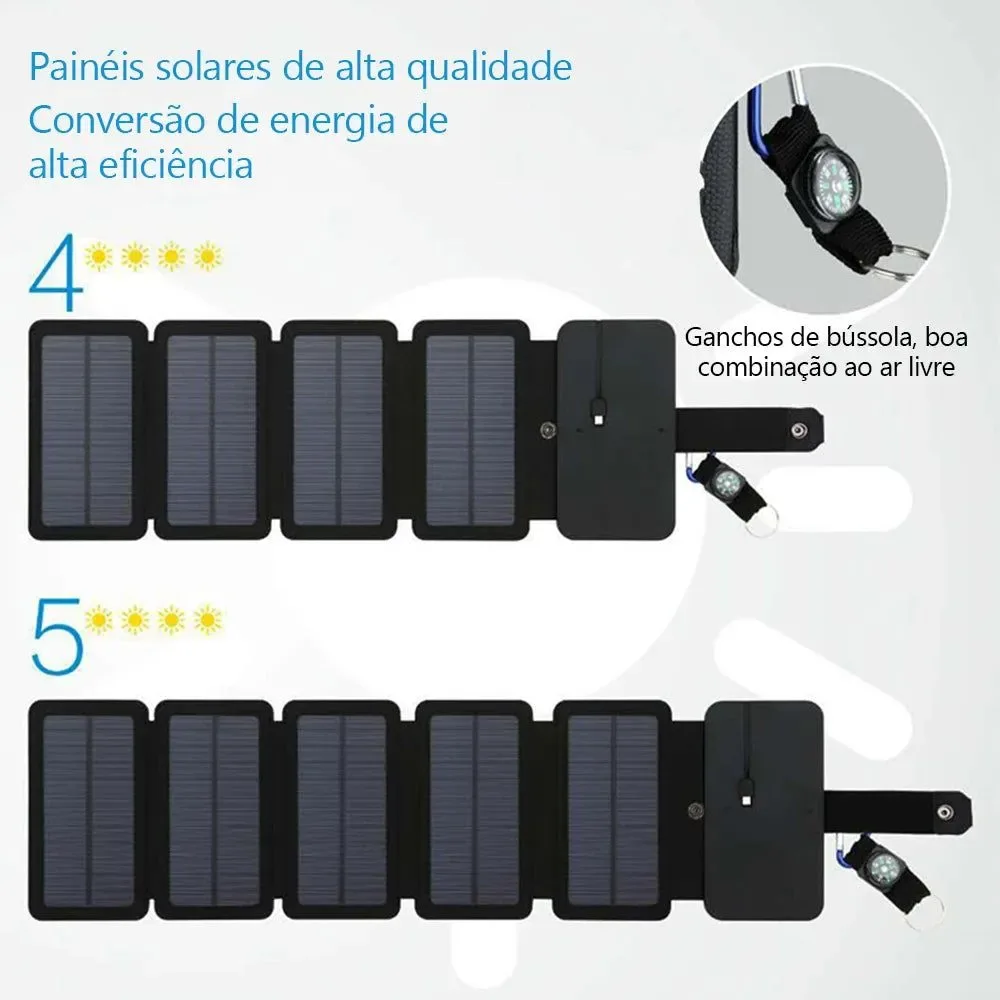 Specialty Folding Outdoor Solar Panel Charger – Portable 5V 2.1A USB Output for Smartphones Camping Hiking and Travel User-Friendly