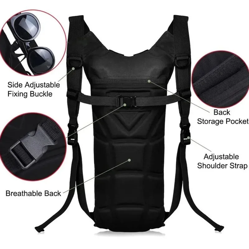Outstanding Waterproof Tactical Hydration Backpack with 3L Bladder for Running Cycling Tourism and Camping Healthy