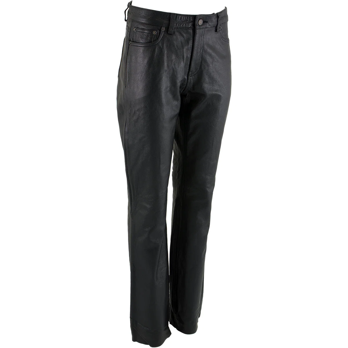 Consistent Milwaukee Leather LKM5719 Women’s Black Buffalo Leather Motorcycle Riding Pants Boot Cut Unhemmed Environmentally Friendly