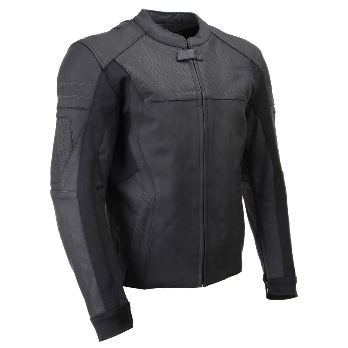 Traditional Milwaukee Leather LKM17014 Men’s Matte Black Premium Leather Protective Motorcycle Racing Style Biker Jacket w CE Armor Outstanding