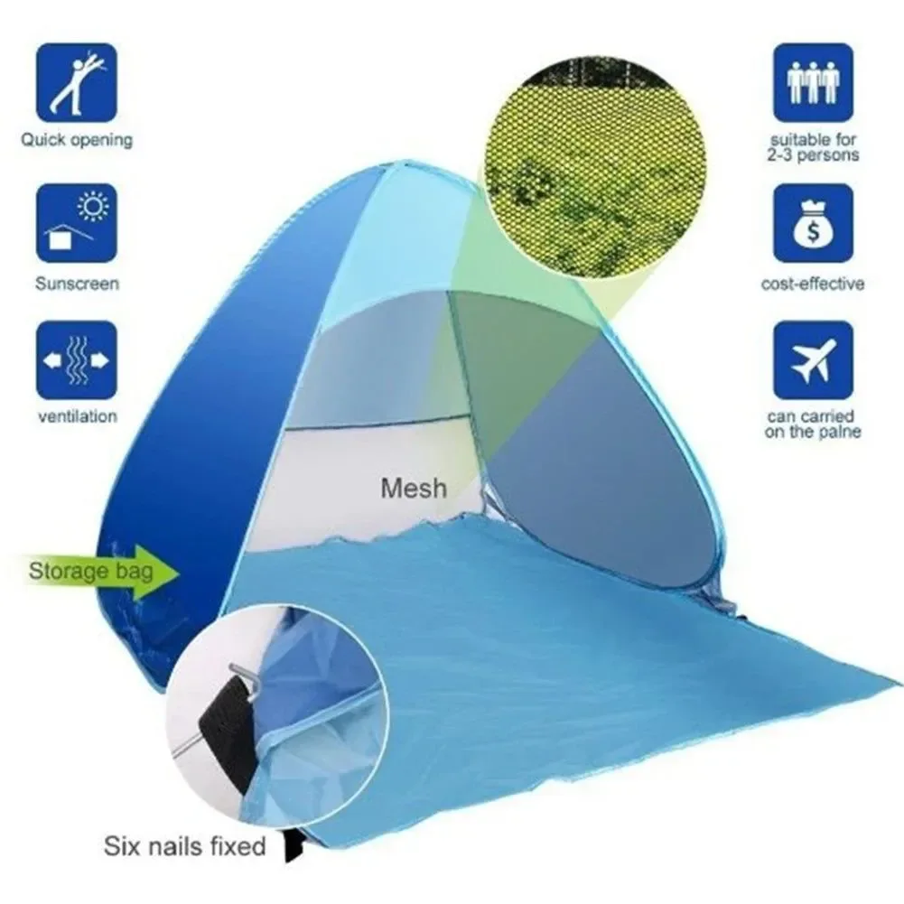 Fast Beach Tent UV 50 Automatically Popping Outdoor Tent Soft