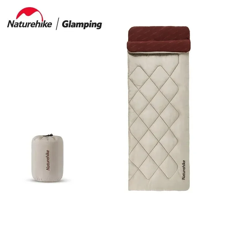 Powerful Naturehike Cotton Sleeping Bag – Splicing Envelope Style for Camping Winter R150 R250 R350 Comfortable
