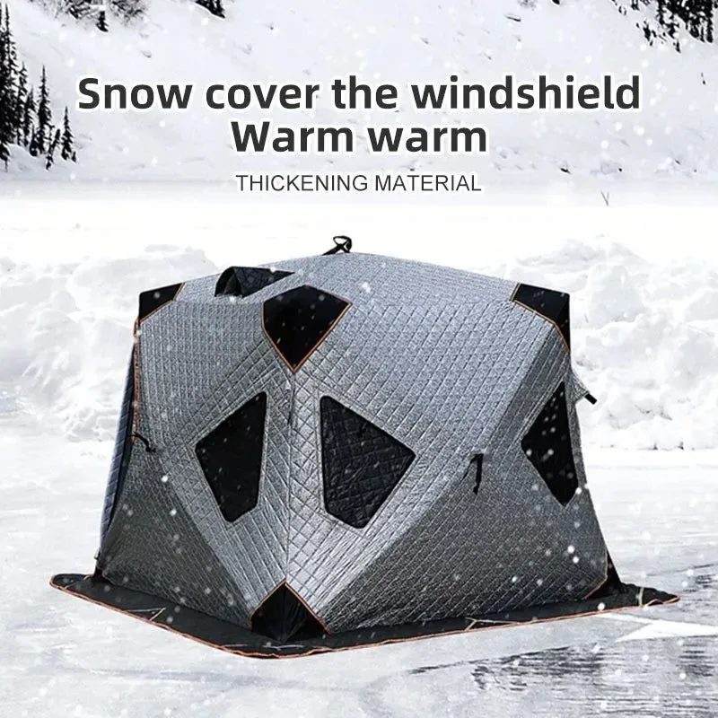 Functional Winter Ice Fishing Tent with Cotton Lining – Insulated Outdoor Camping Ice Fishing Shelter Trusted