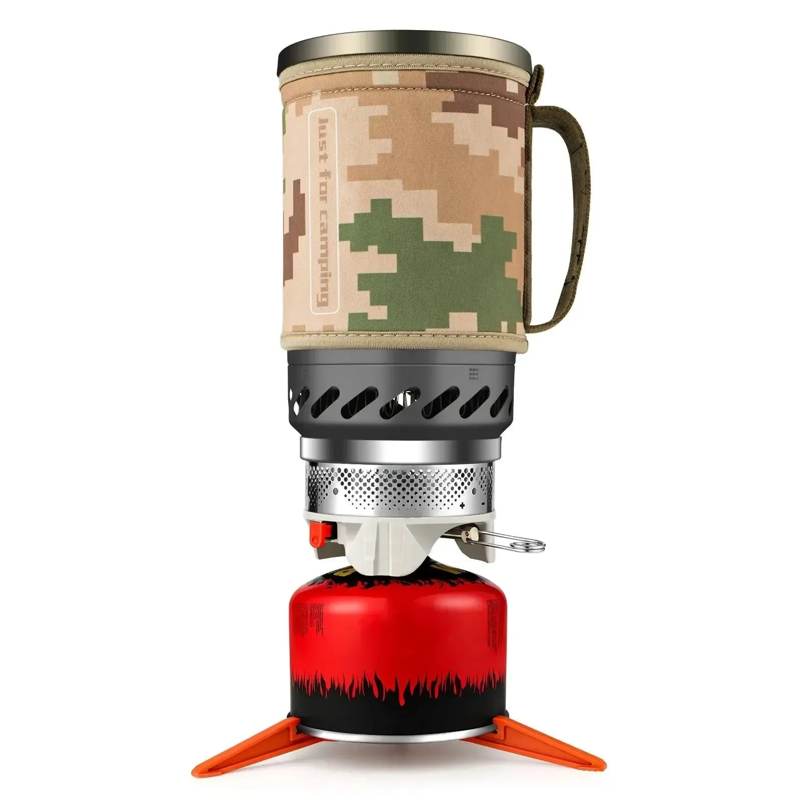 Prestigious 1.4L Backpacking Stove Camping Propane Cooking Gear – Portable Camp Burner System with Tripod and Pot Support Responsible