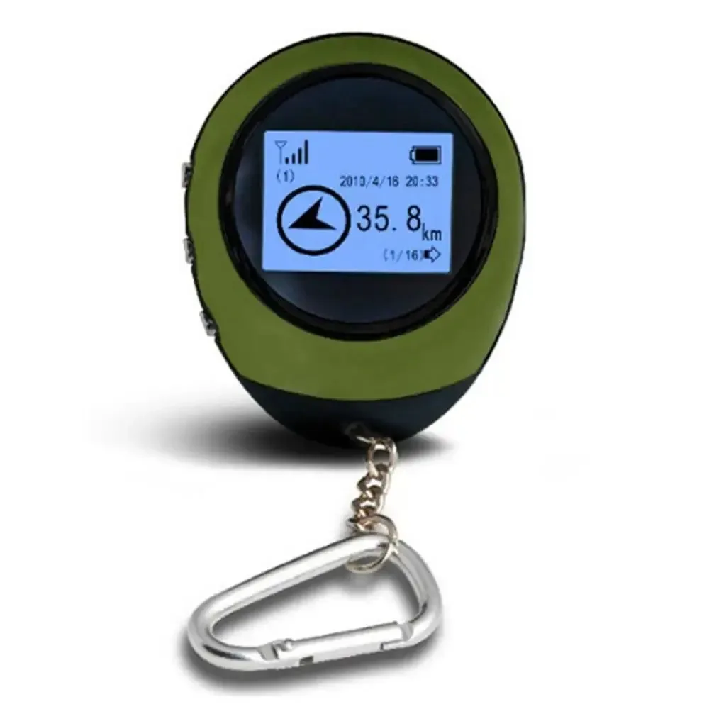Convenient Handheld GPS Navigation Mini -Time GPS Tracker – Keychain USB Rechargeable Compass for Outdoor Sports Travel Hiking Pet and Child Safety Comfortable