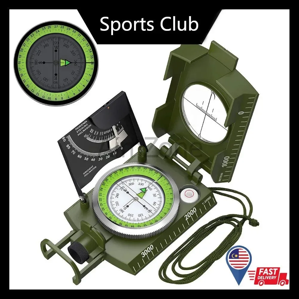 Classic Outdoor Survival Gear Military Compass – Waterproof Shockproof Digital Compass for Camping Hiking Geological Navigation Recyclable