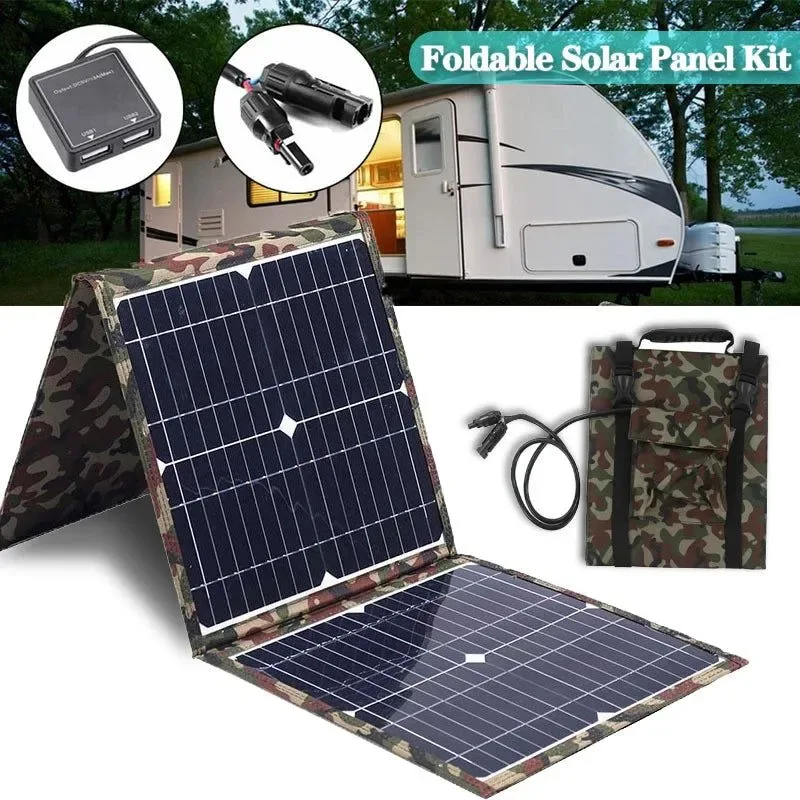 Smooth 100-800W Foldable Solar Panel Kit – Complete Solar Power Station with MPPT Portable Generator Charger for Car Boat Caravan Camping 100-800W Solar Panel Kit Complete Camping Foldable Solar Power Station MPPT Portable Generator Charger 18V for Car Boat Caravan Camp Fine