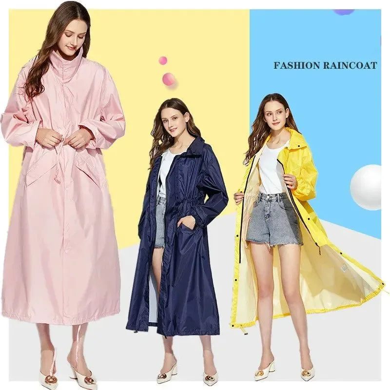 Excellent Fashion Breathable Long Raincoat – Waterproof Windproof Nylon Poncho for Men Women 10 Colors M–XL Innovative