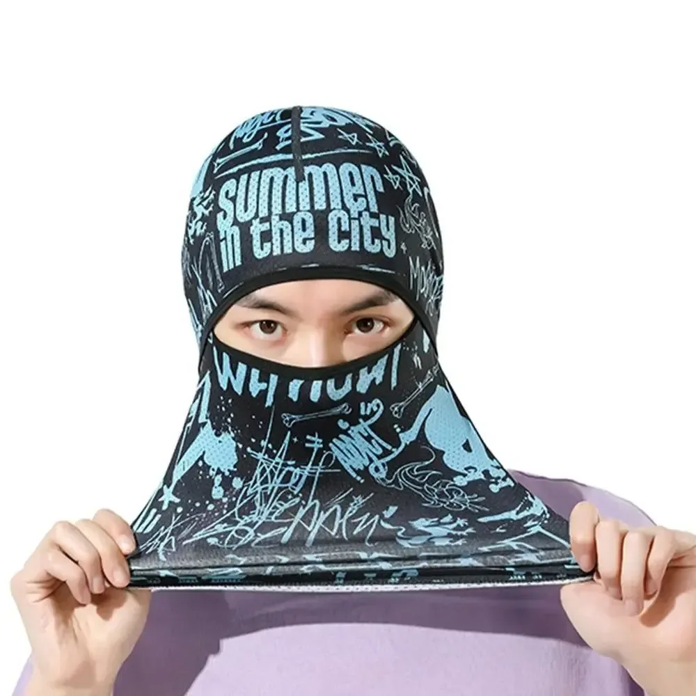 Traditional Hiking Scarves Motorcycle Cycling Helmet Hat – Sun Protection Balaclava Cooling Neck Face Cover Full Face Cap Secure