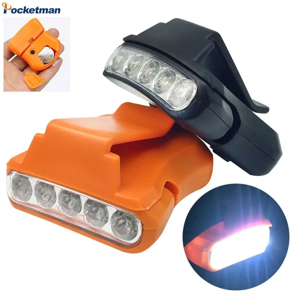 Versatile Mini 5LED Hat Clip Lamp – Waterproof 90° Adjustable Headlamp for Outdoor Camping and Fishing Responsible
