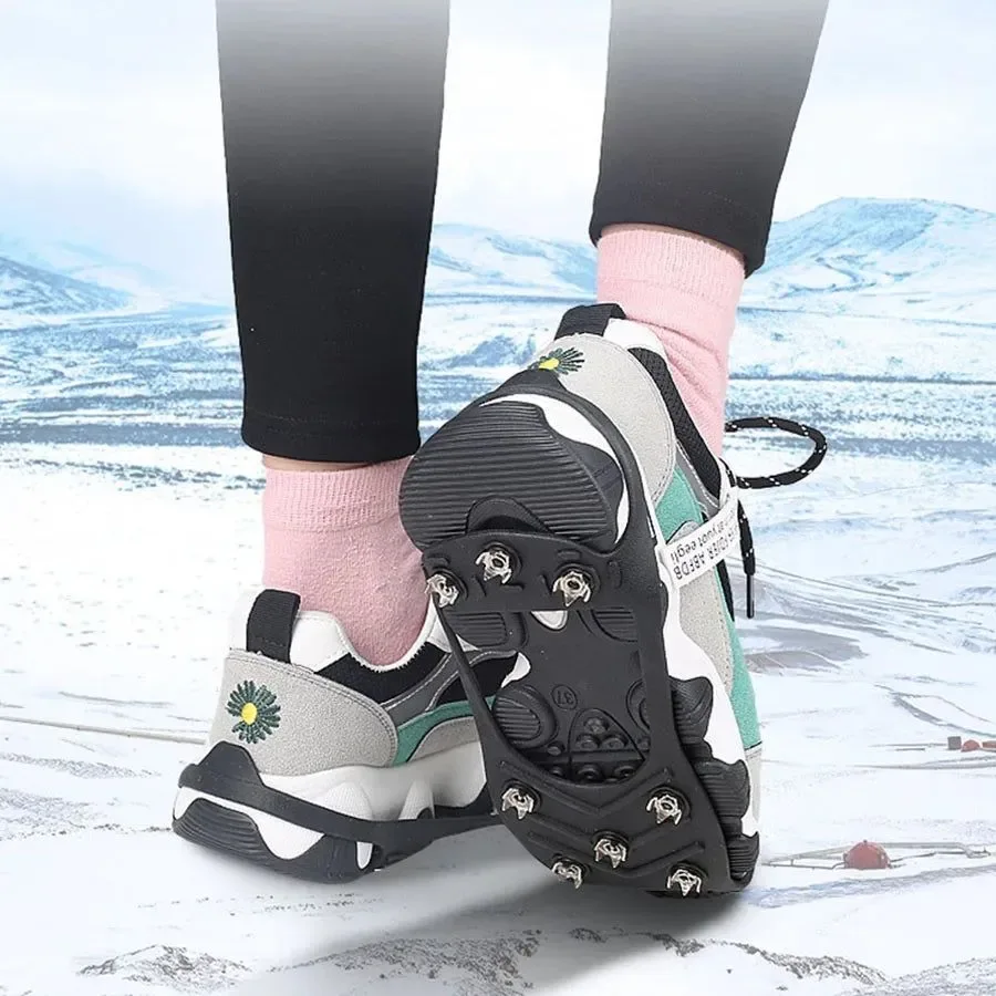 Genuine 8-Teeth Ice Gripper Spikes – Anti-Slip Crampons for Winter Hiking Mountain Climbing and Snow Walking Classic
