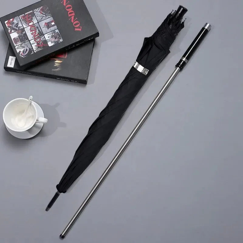 Comfortable Self-Defense Cane Umbrella – Windproof UV Protection Long Handle for Hiking Climbing Everyday Use Quality