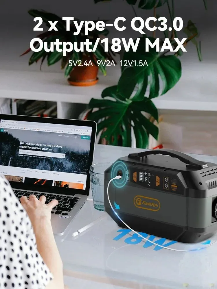 Consistent Portable Power Station 288.6Wh 330W AC Output 78000mAh Battery for Outdoor Camping Emergency Power Supply Minimalist