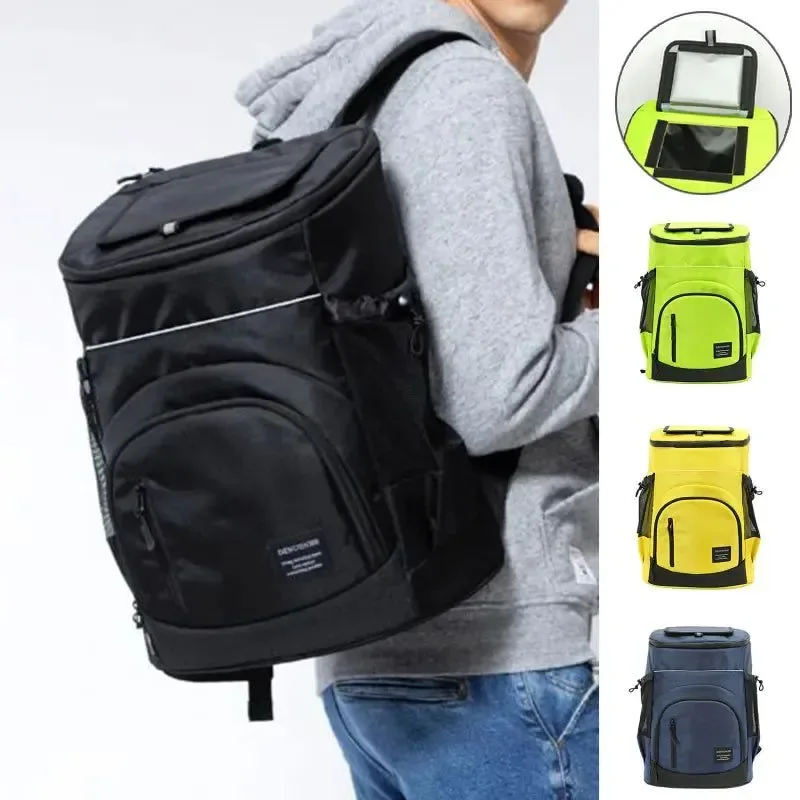 Exclusive 30L Insulated Cooler Backpack – Holds 36 Cans Oxford Material Thermal Cooling for Beach Camping Travel Detailed