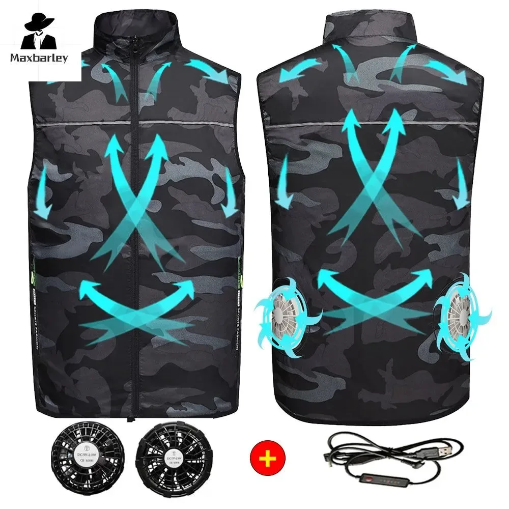 Detailed Men s USB Rechargeable Cooling Vest – Air Conditioner Sport Vest for Summer Quality
