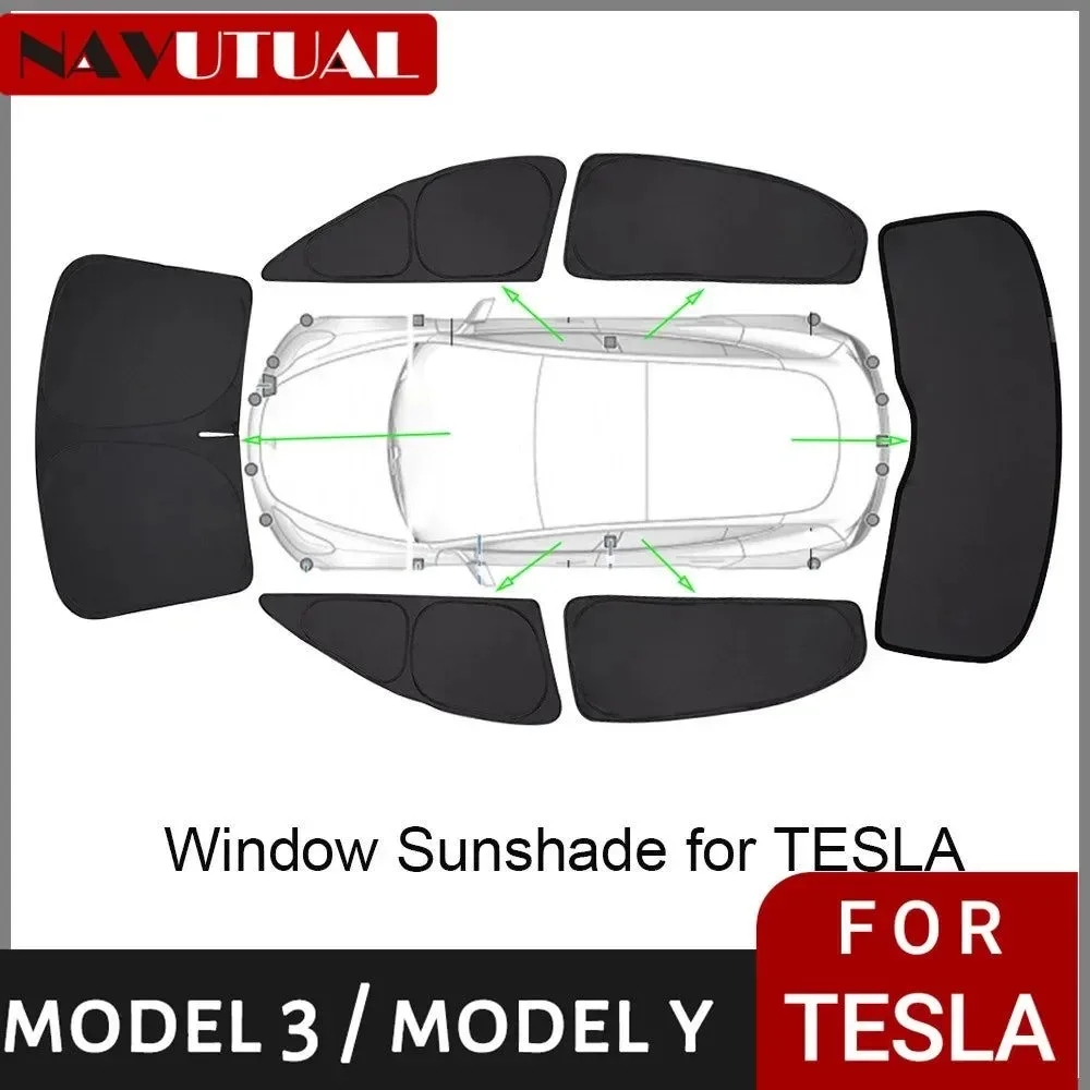 Expertly Made Tesla Model 3 Model Y Privacy Sun Shade – Custom-Fit Car Window Sunshade Official