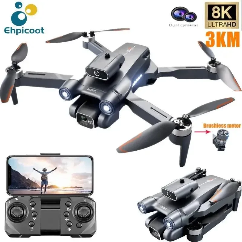Flexible S1S Mini Drone – 8K Dual Camera Brushless Motor 3000M FPV Foldable Quadcopter SPECIFICATIONS Fine