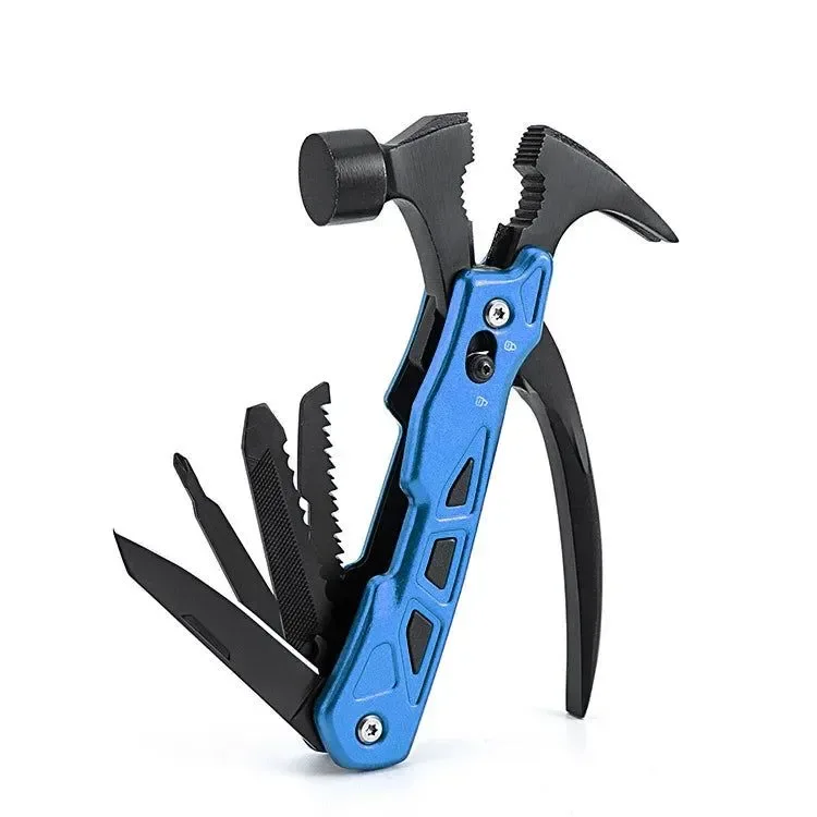 Authentic 1PC Outdoor Multi-Function Claw Hammer Knife – Stainless Steel Survival Tool with Pliers Camping Hammer Nail Puller and Emergency Rescue Tool High-Quality