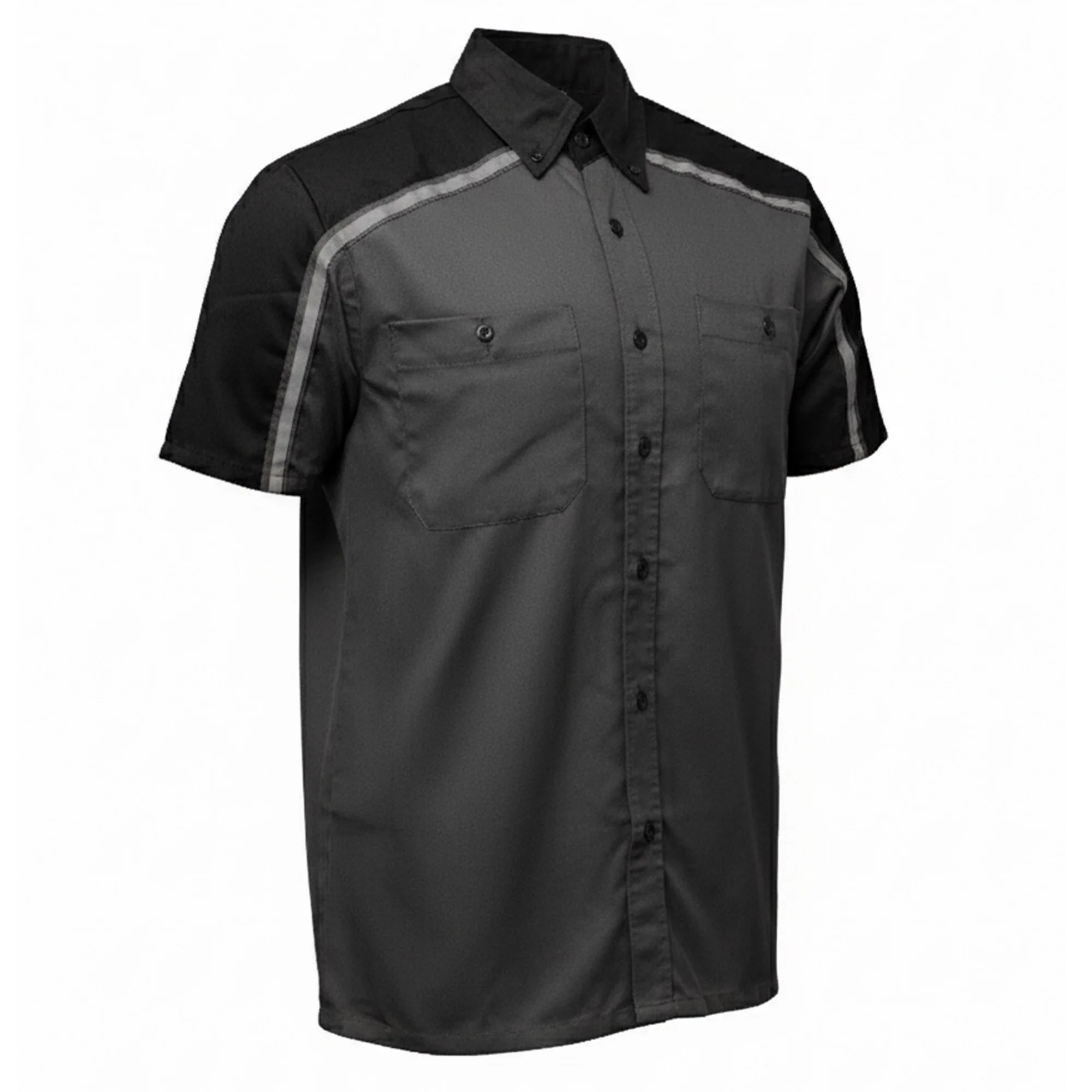 Authentic MMCC Men’s Delco Gray Black Mechanic Shirt – MDM11605MMCC Delco Mechanic Shirt Original Design
