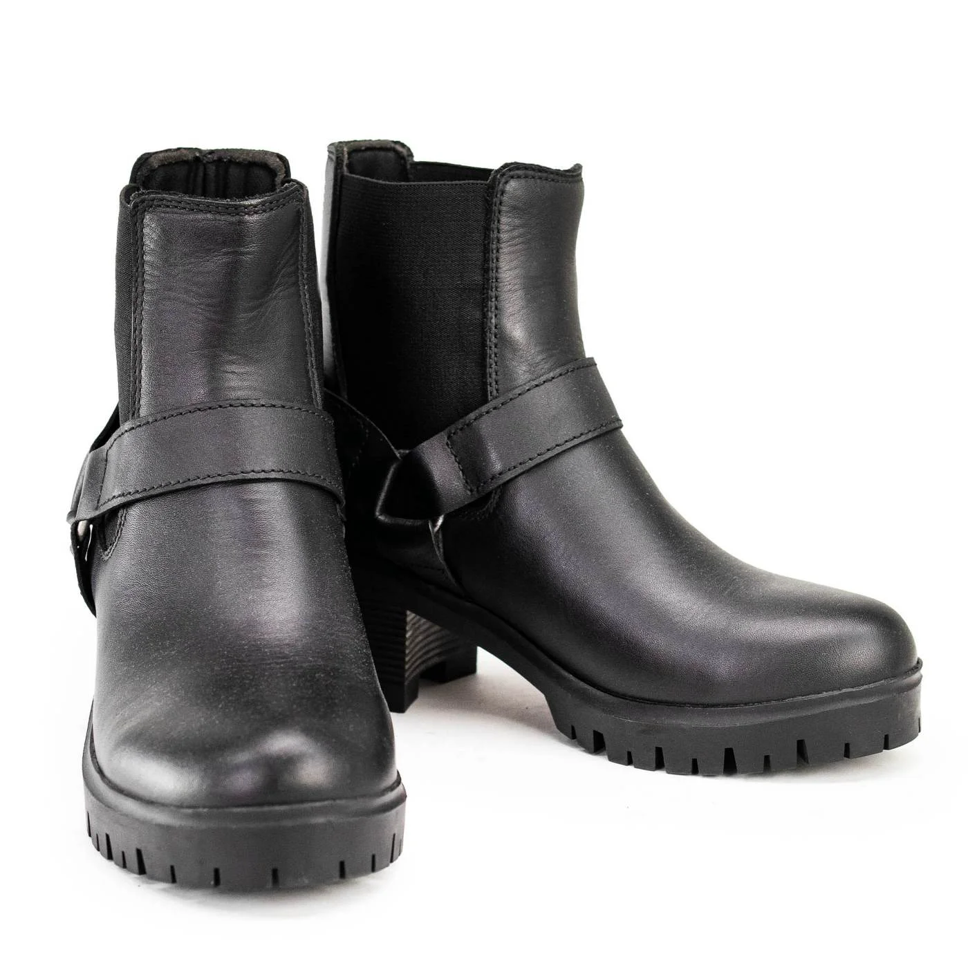 Durable Milwaukee Leather Women’s Black Braid Black Leather Ankle Fashion Boots with Elastic Panel and Block Heel – MBL9331 Milwaukee Leather Black Braid Women’s Fashion Boots Comfortable