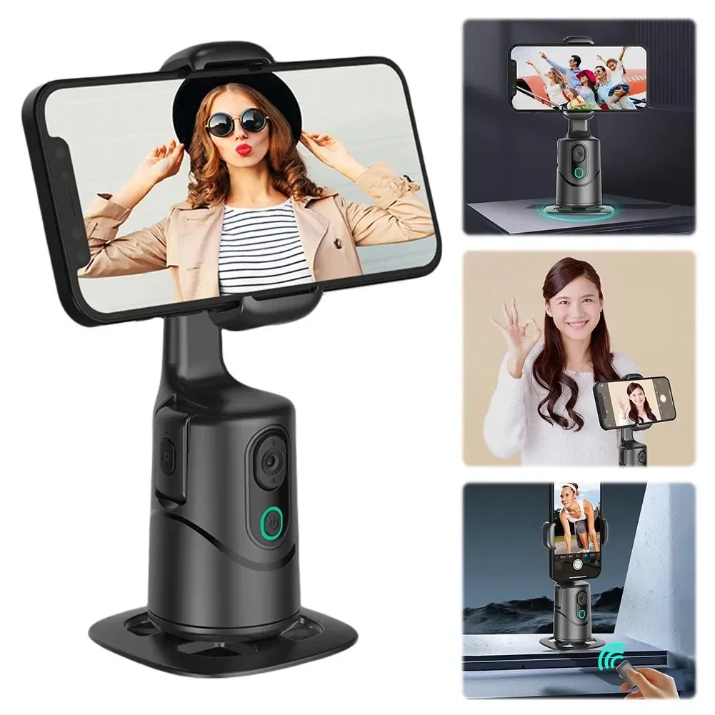 Dependable 360° Auto Face Tracking Phone Tripod with Gesture Control Fill Light – Smart Stabilizer for TikTok Live Streaming and Video Recording Carefully Designed