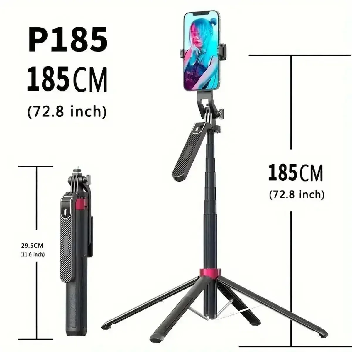 Quality Portable Aluminum Camera Tripod – 360° Rotating Tripod with Wireless Remote for Photography Video Live Streaming World-Class