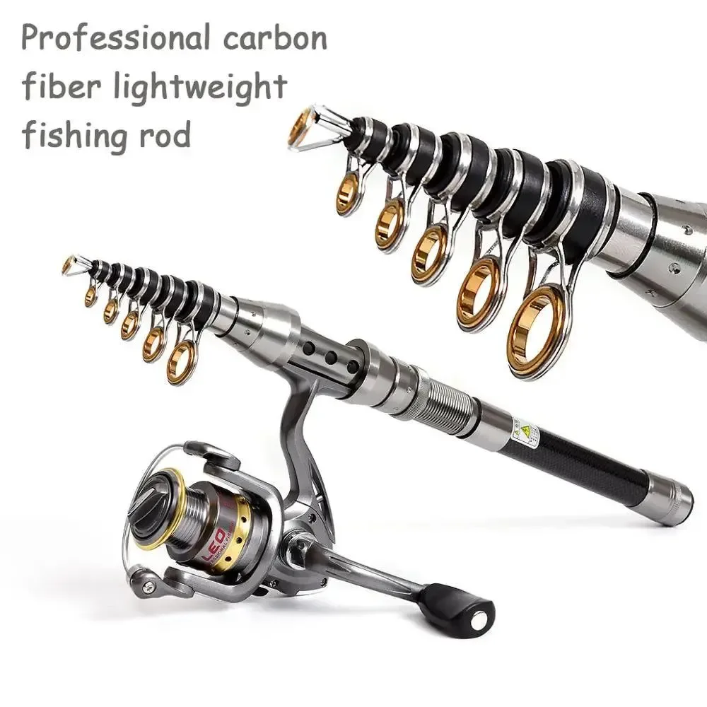 First-Class Carbon Fiber Telescopic Fishing Rod – Ultralight Spinning Rod for Sea River Lake Fishing 1.5M–2.4M Prestigious