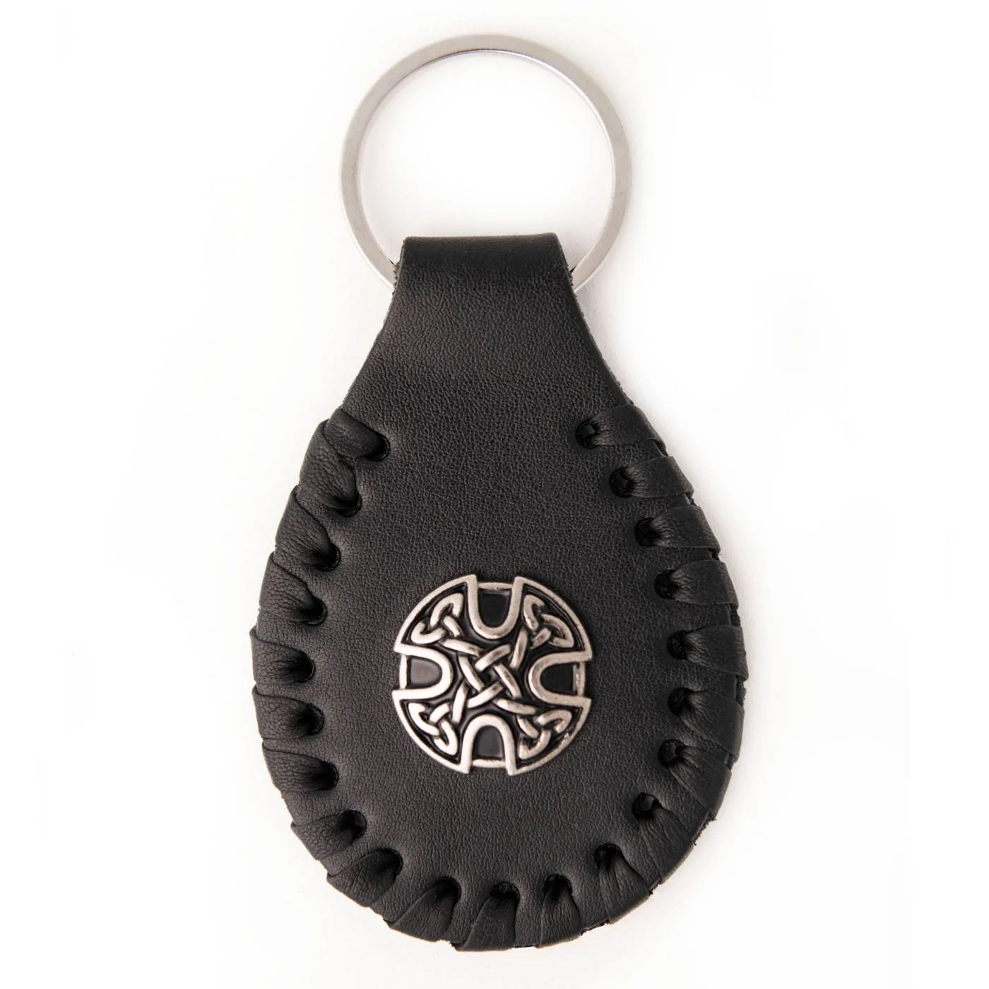 Elite Milwaukee Leather Black Celtic Knot Pewter Emblem Key Chain – MLA9512 Minimalist