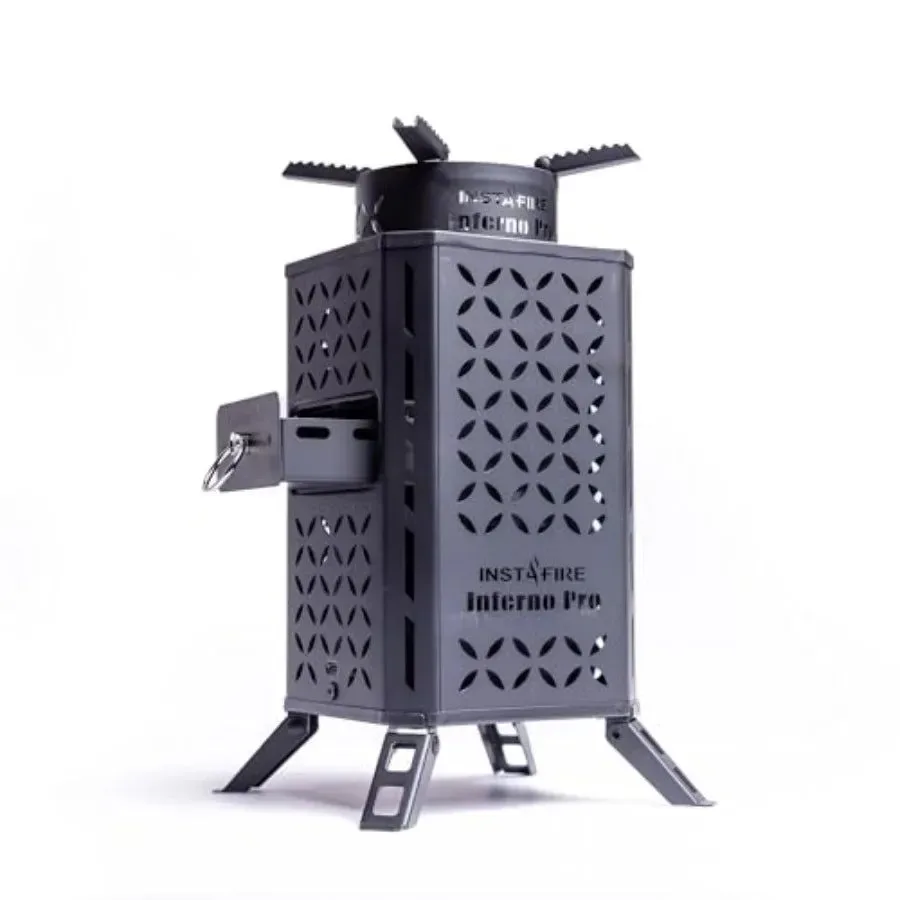 Luxury Inferno Pro Biomass Stove Compact Outdoor Stove Reaches 1200°F for High-Heat Cooking Fine Crafted