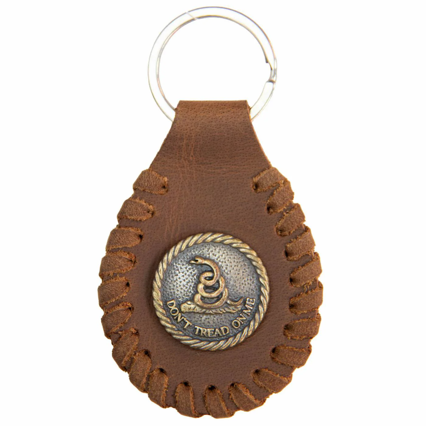 Soft Milwaukee Leather Black Don’t Tread On Me Pewter Emblem Key Chain – MLA9511 Original