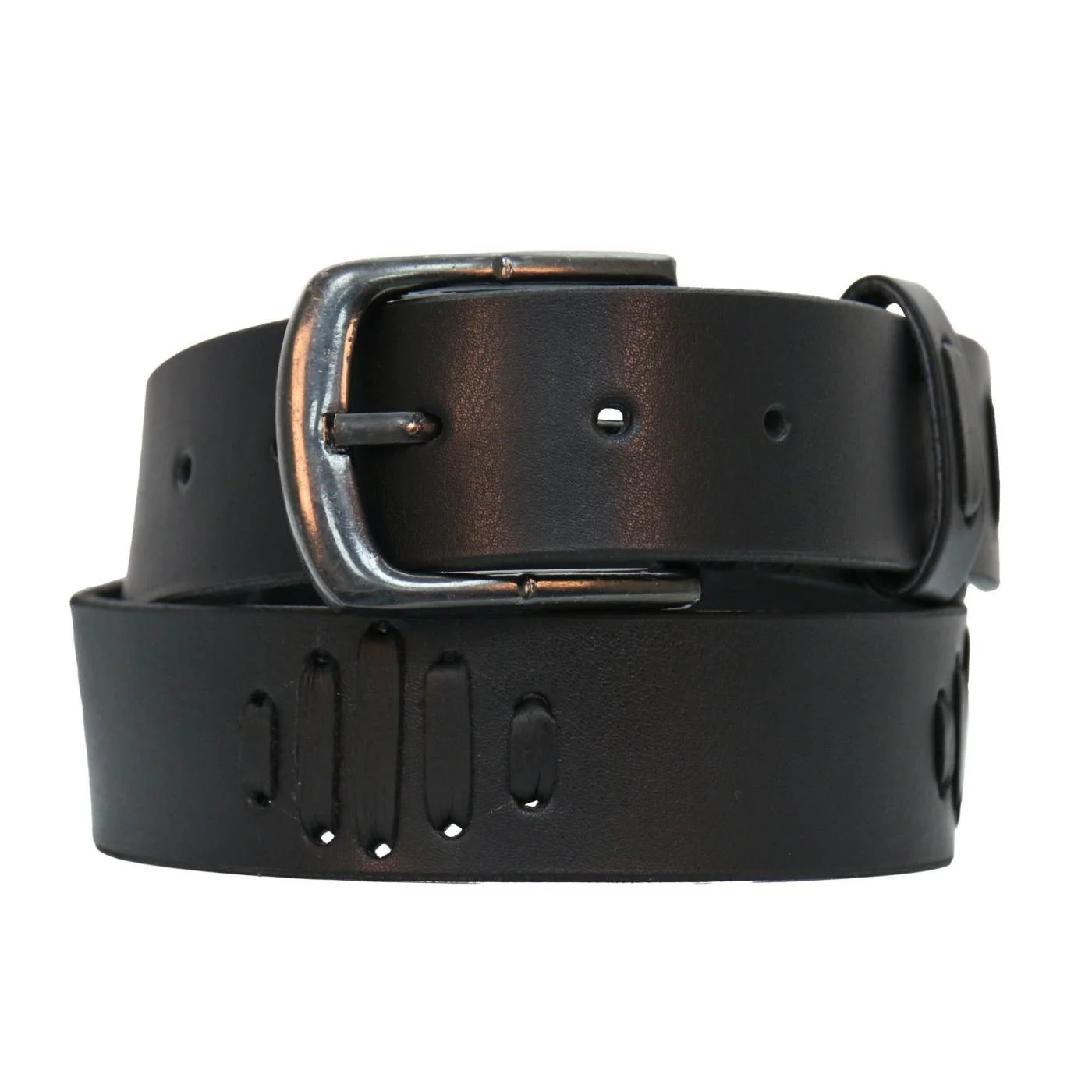 Organic Milwaukee Leather Men’s Black Slot Accent Leather Belt with Interchangeable Buckle – MP7136 Exceptional