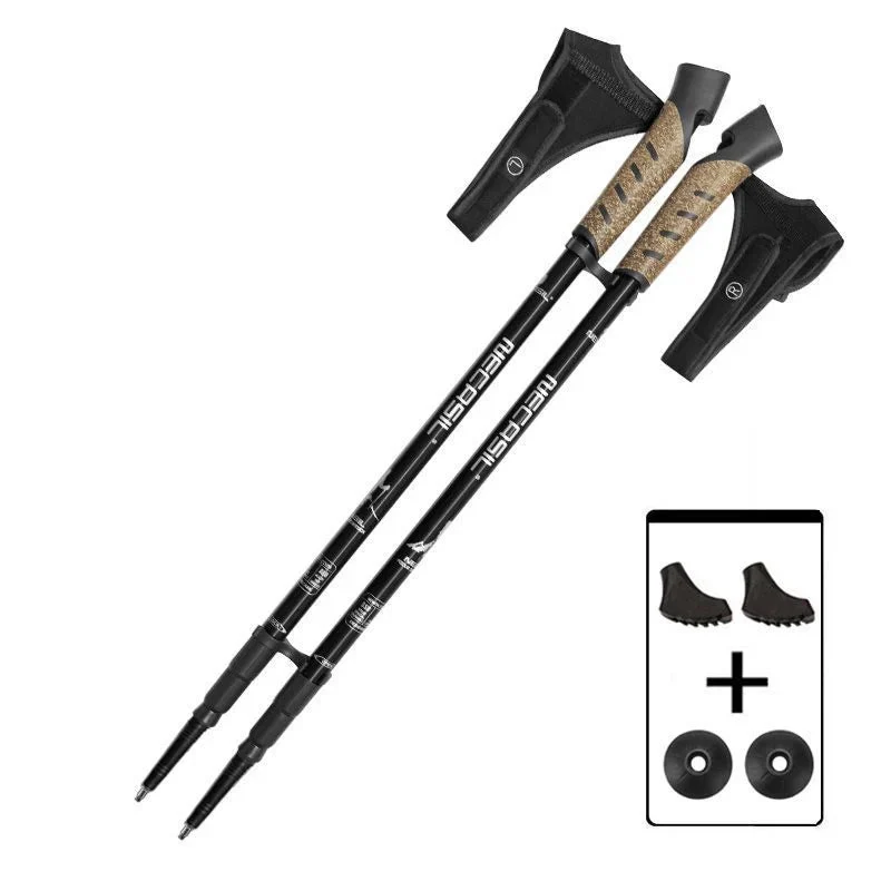 Reliable 2PCS Ultralight Trekking Poles – 7075 Aluminum Adjustable Nordic Walking Sticks for Hiking Camping High-Performance