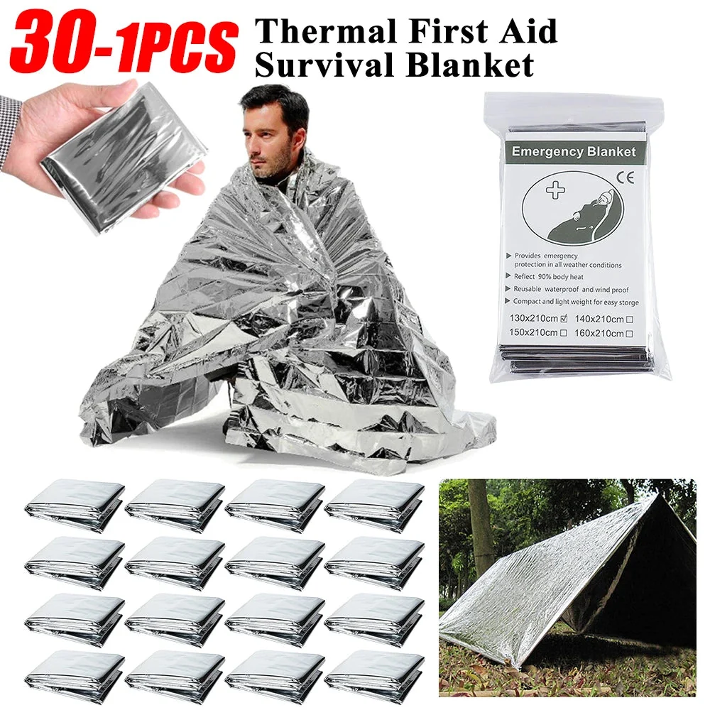 Reliable Yeston Emergency Thermal Rescue Blanket – Foil Survival Blanket for Outdoor Military Use 1–30 Pack Proven