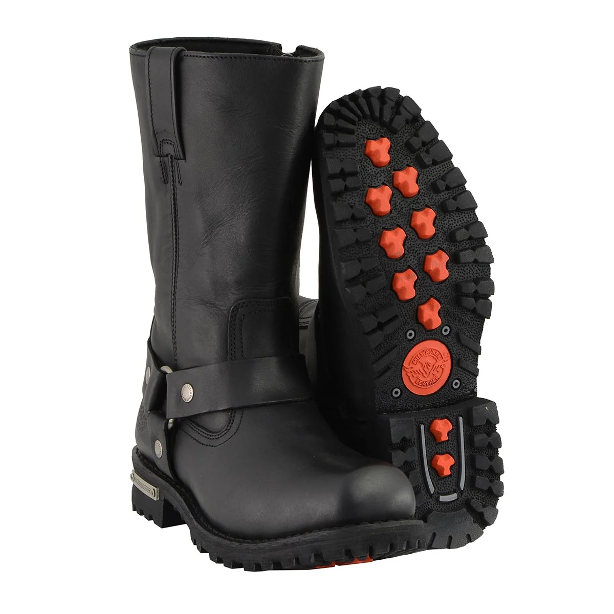 First-Class Milwaukee Leather Men s Classic Harness 11-Inch Motorcycle Boots – Premium Cowhide Road Rally Ready MBM131 Enhanced