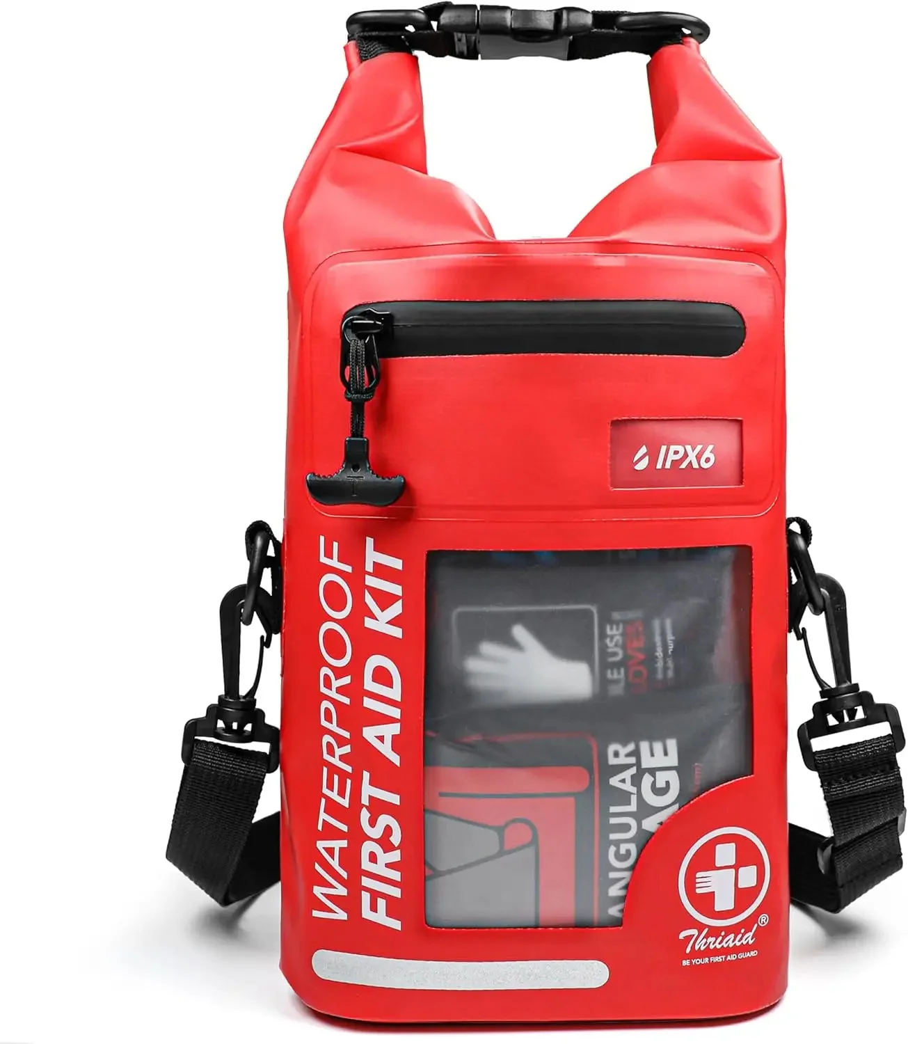 Professional 250-Piece IPX6 Waterproof First Aid Kit – Reflective Dry Bag for Boating Camping Outdoor Emergencies Long-Lasting