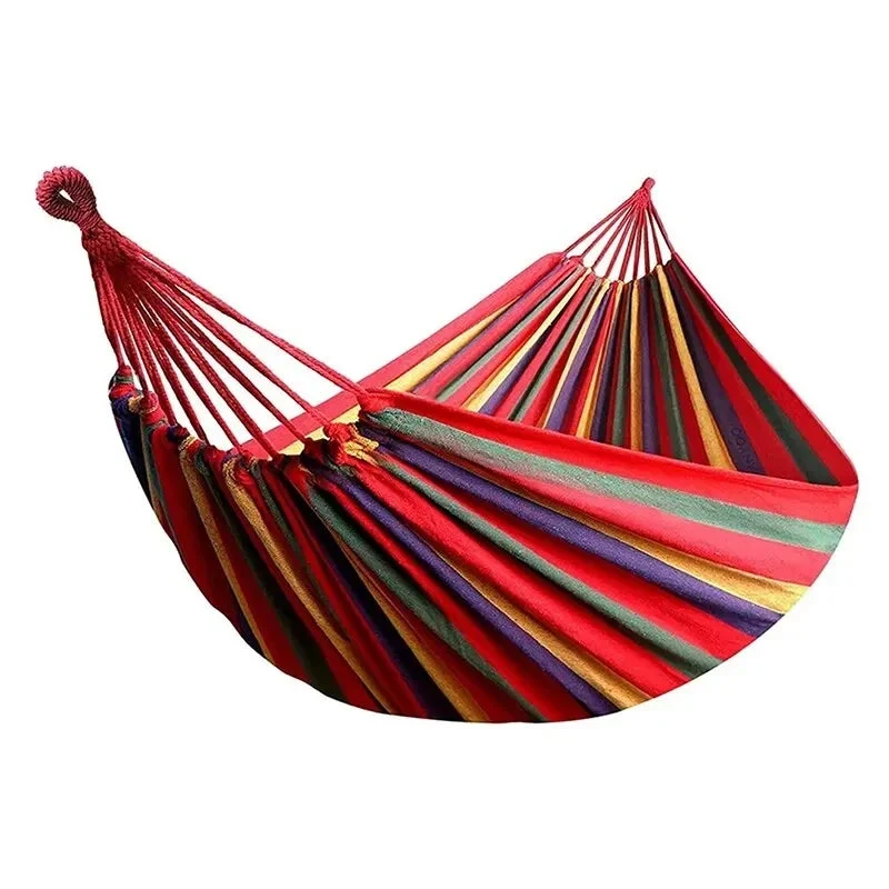 Lightweight Canvas Camping Hammock 200kg Load Tree Ropes 175x70cm Efficient