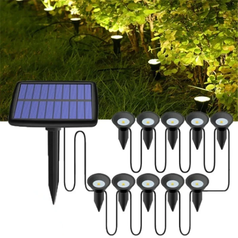 Advanced IP65 Solar Garden Pathway Lights LED Warm 2-in-1 10-in-1 Sophisticated