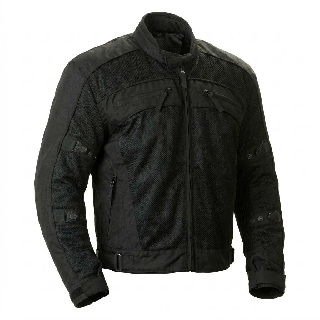 Carefully Designed Milwaukee Leather Men’s Devious Black Textile Motorcycle Jacket w CE Armor – MPM17025 Certified