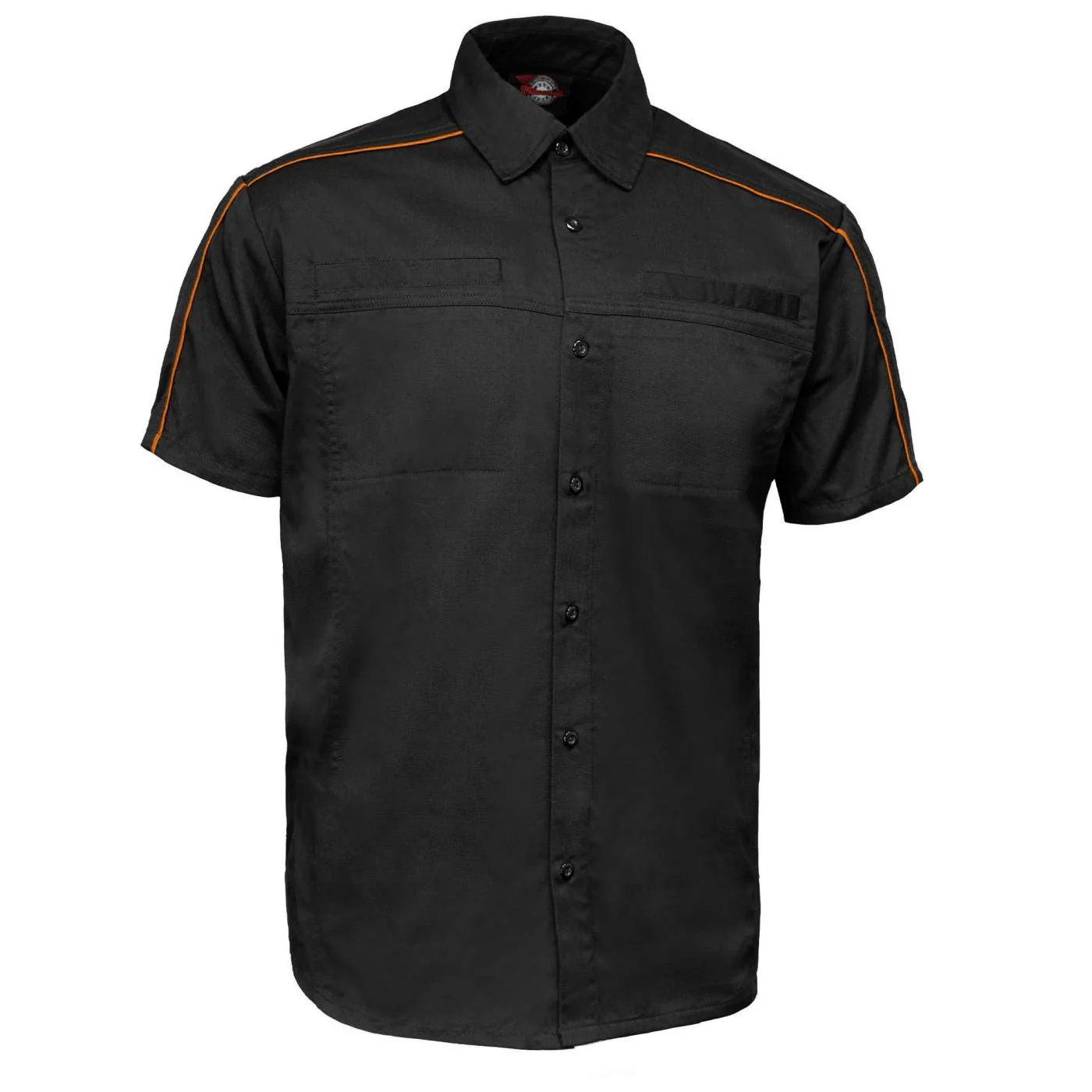 Certified MMCC Men’s Slipstream Black Orange Cotton Mechanic Shirt – MDM11693MMCC Slipstream Mechanic Shirt Functional