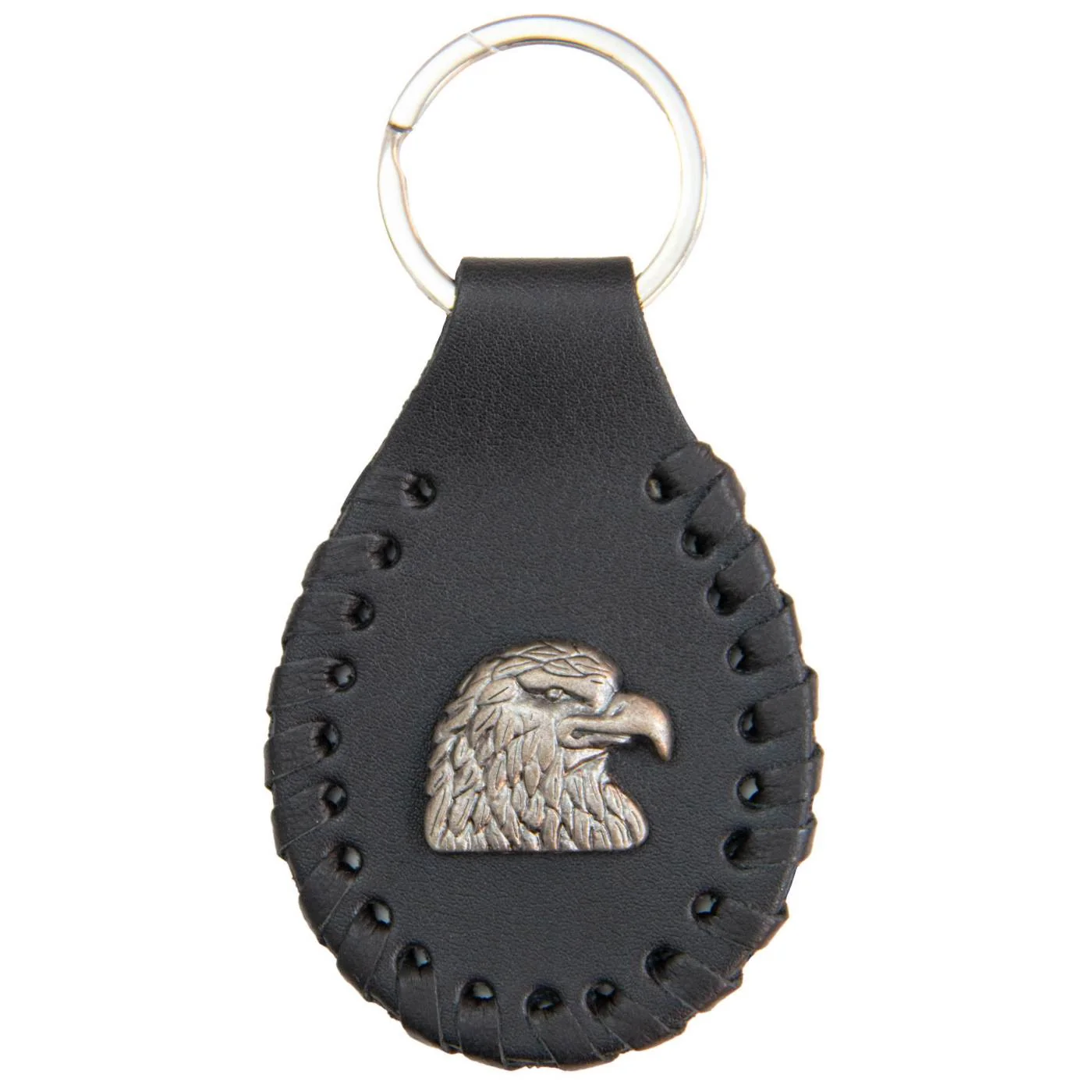 Efficient Milwaukee Leather Eagle Head Pewter Emblem Black Key Chain – MLA9506 Flexible