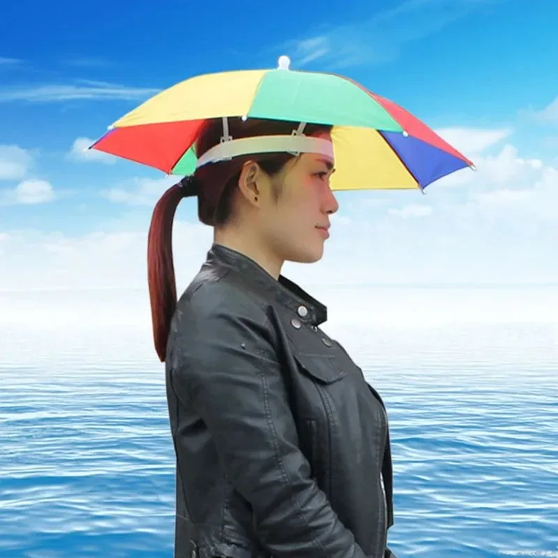 Comfortable Sombrero paraguas portátil para la lluvia – Gorra plegable para el sol para acampar y pescar al aire libre Outstanding