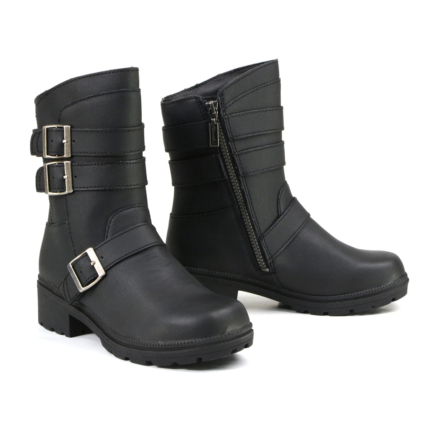 Outstanding MMCC Women’s Cameo Black Leather Motorcycle Boots – MB253 Quality