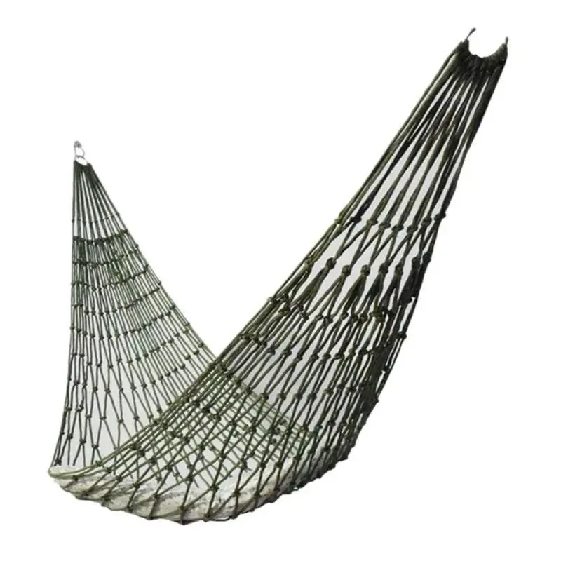 Soft Hamaca de malla de cuerda de nailon – Red para dormir al aire libre con cuerda para relajarse Convenient
